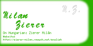 milan zierer business card